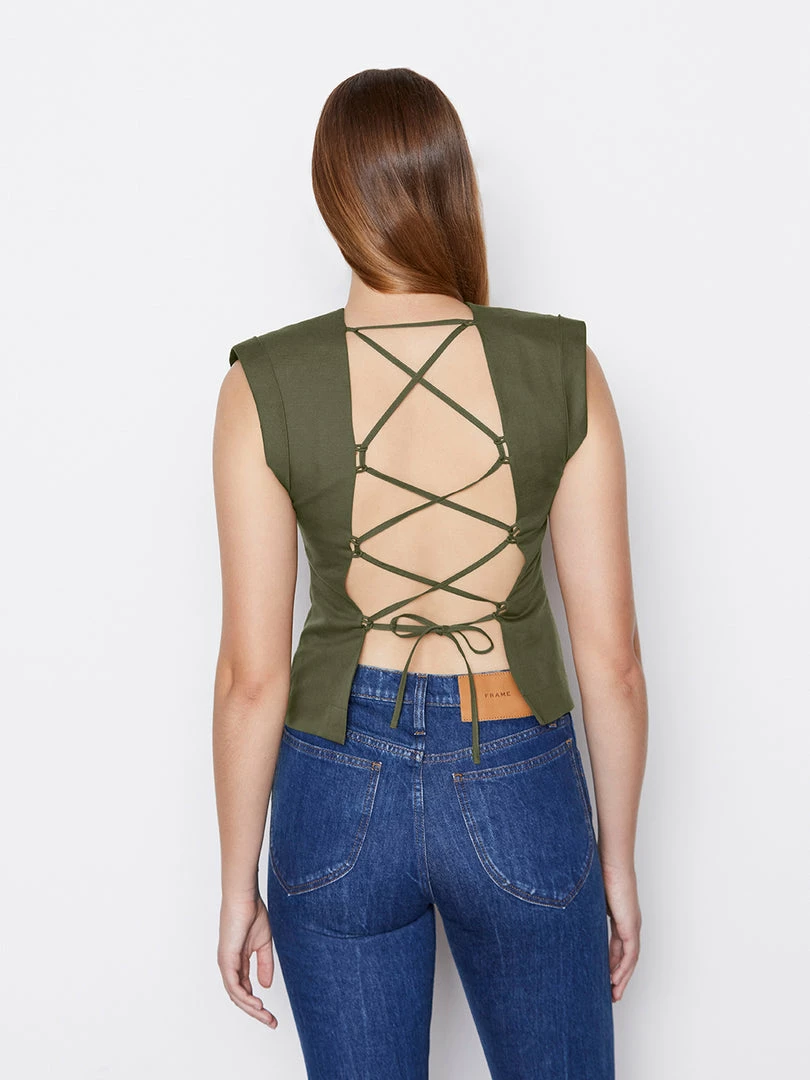 Wholesale 𧨠Frame-denim Lace Back Top -- Surplus π© Women π€© 2 Frame-denim Lace Back Top -- Surplus Women