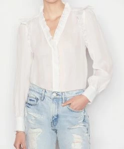 Cheap π Frame-denim Lauren Long Sleeve Top -- Blanc π© Women π 7 Frame-denim Lauren Long Sleeve Top -- Blanc Women