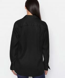 Frame-denim Women Ilona Oversized Shirt -- Noir