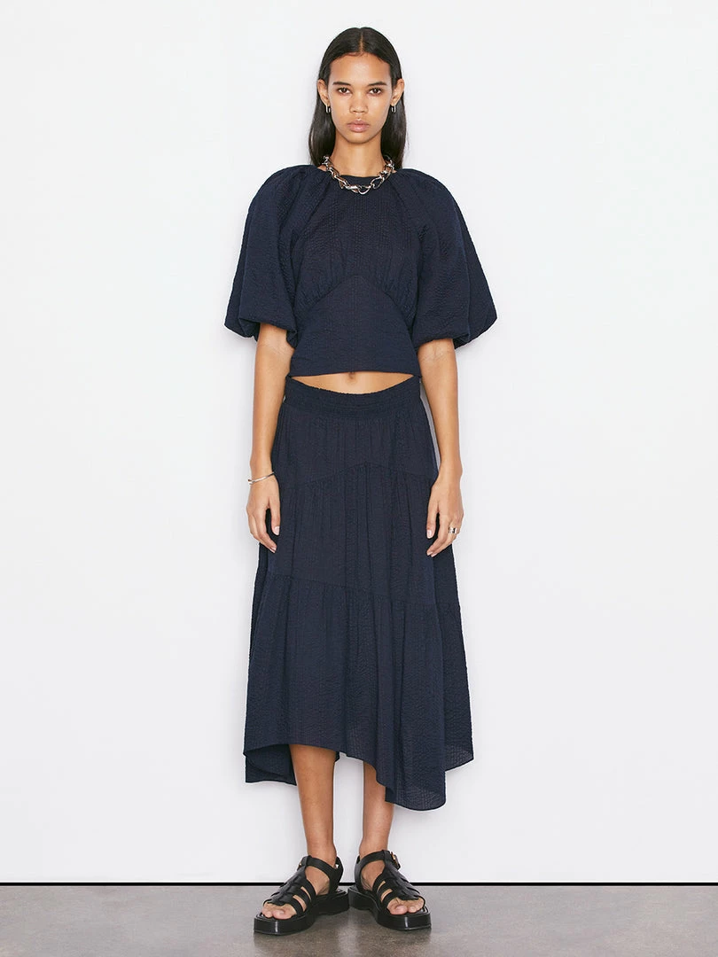 Buy π₯ Frame-denim π© Women Gathered Seam Top -- Navy π 2 Frame-denim Women Gathered Seam Top -- Navy