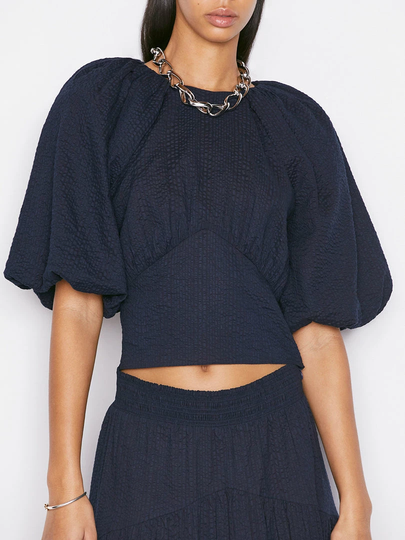 Buy π₯ Frame-denim π© Women Gathered Seam Top -- Navy π 4 Frame-denim Women Gathered Seam Top -- Navy