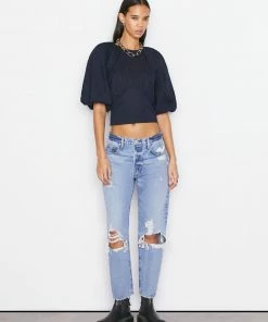 Buy π₯ Frame-denim π© Women Gathered Seam Top -- Navy π 9 Frame-denim Women Gathered Seam Top -- Navy