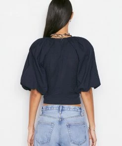 Buy π₯ Frame-denim π© Women Gathered Seam Top -- Navy π 7 Frame-denim Women Gathered Seam Top -- Navy