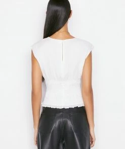 Cheap π― Frame-denim Smocked Sleeveless Top -- Blanc π© Women π 7 Frame-denim Smocked Sleeveless Top -- Blanc Women