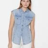 Frame-denim Cutaway Arie Top -- Cresthaven