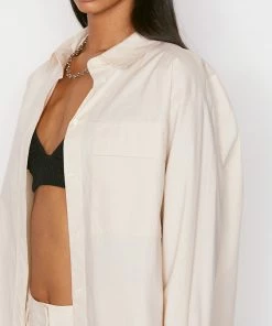 Deals π Frame-denim π© Women The Oversized Vacation π Shirt -- Flax 𧨠13 Frame-denim Women The Oversized Vacation Shirt -- Flax