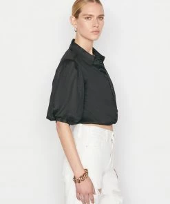 Frame-denim Voluminous Twist Top -- Noir
