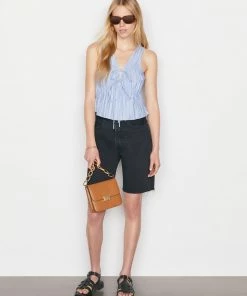 Frame-denim Women Cinched Crinkle Tank -- Chambray Blue