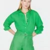 Frame-denim The Oversized Shirt -- Grass Green Women