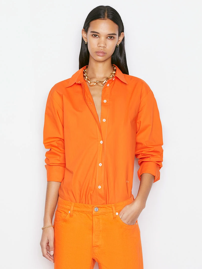Coupon π Frame-denim The Oversized π Shirt -- Orange Crush π 1 Frame-denim The Oversized Shirt -- Orange Crush