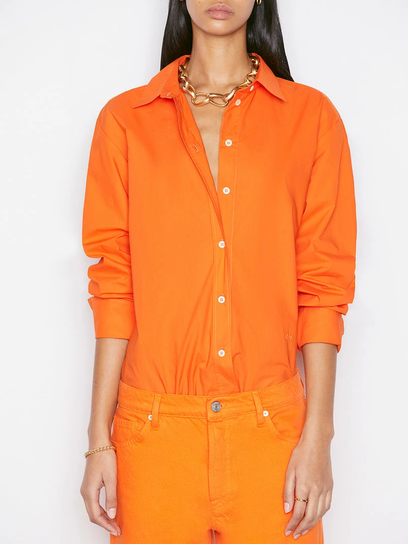 Coupon π Frame-denim The Oversized π Shirt -- Orange Crush π 3 Frame-denim The Oversized Shirt -- Orange Crush