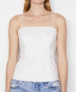 Frame-denim Tie Back Tank -- Blanc Women