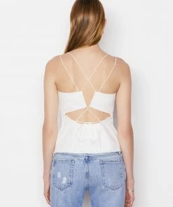 Frame-denim Tie Back Tank -- Blanc Women