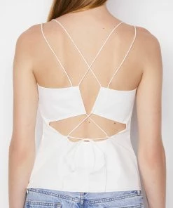 Frame-denim Tie Back Tank -- Blanc Women