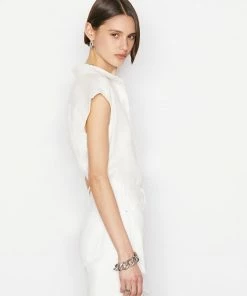 Frame-denim Sleeveless Button Down -- Off White