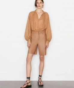Frame-denim Women Kaftan Popover -- Latte