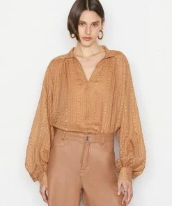 Frame-denim Women Kaftan Popover -- Latte