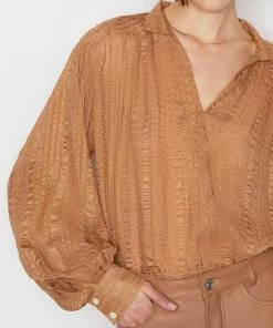 Frame-denim Women Kaftan Popover -- Latte