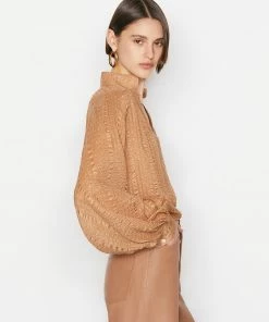 Frame-denim Women Kaftan Popover -- Latte