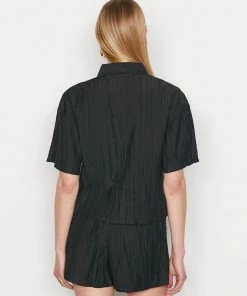 Buy π Frame-denim Pleated Lounge π Shirt -- Noir 𧨠9 Frame-denim Pleated Lounge Shirt -- Noir