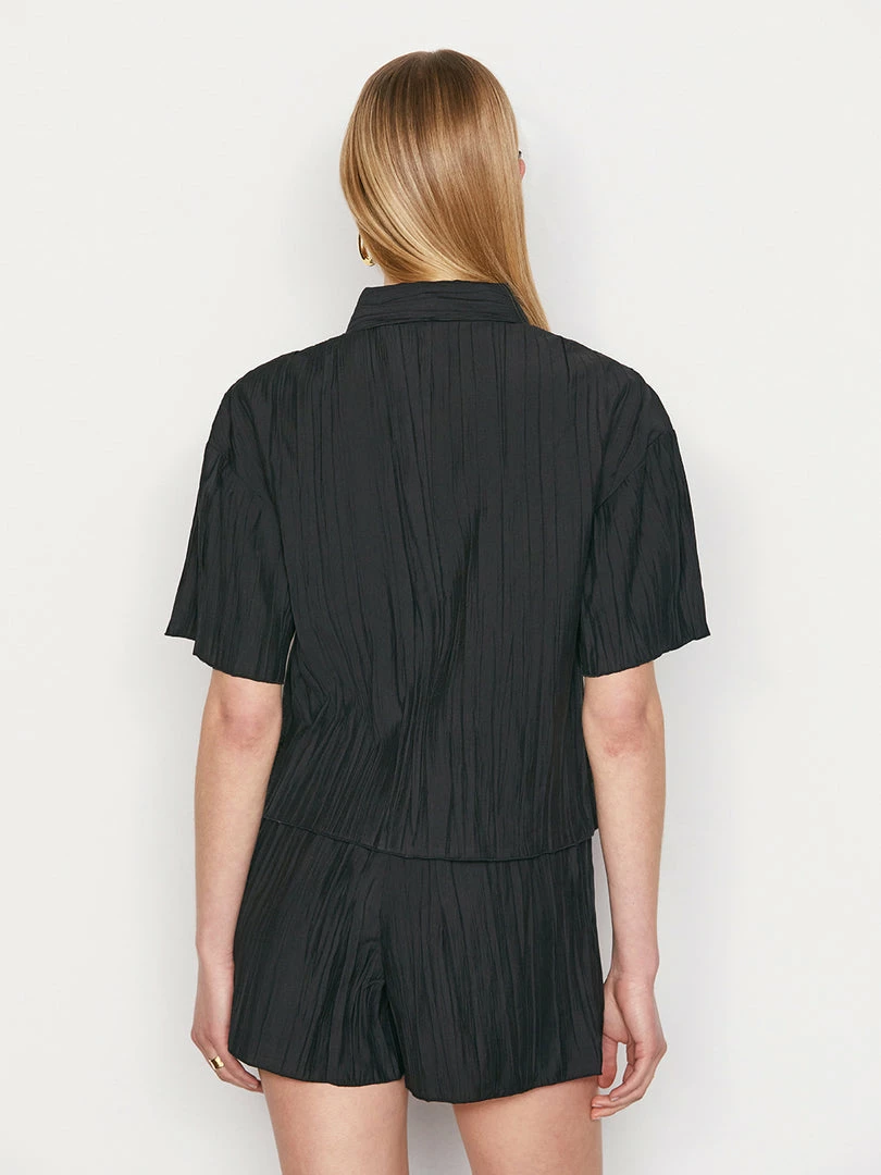 Buy π Frame-denim Pleated Lounge π Shirt -- Noir 𧨠5 Frame-denim Pleated Lounge Shirt -- Noir