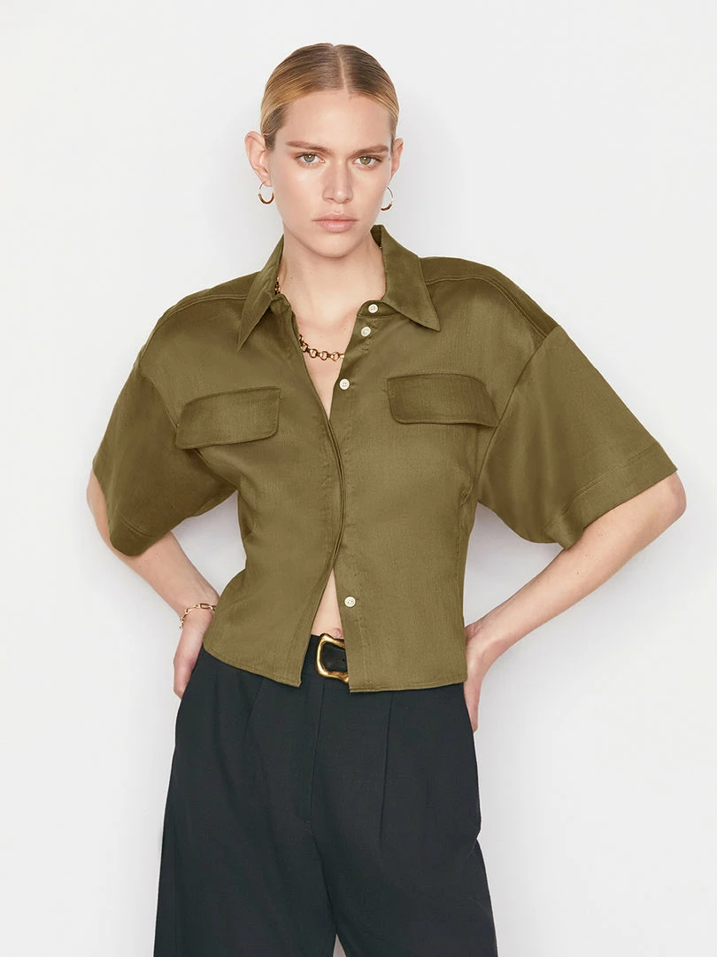 Coupon π Frame-denim π© Women Patch Pocket Short Sleeve -- Surplus π― 1 Frame-denim Women Patch Pocket Short Sleeve -- Surplus