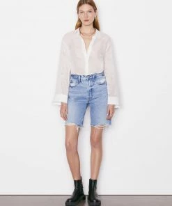 Frame-denim Women Eyelet Tunic -- Blanc