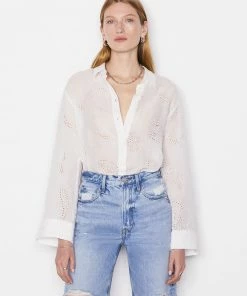 Frame-denim Women Eyelet Tunic -- Blanc
