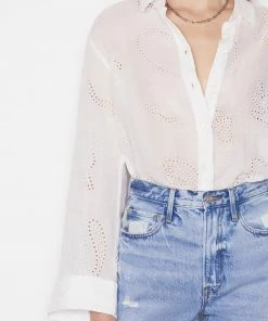 Cheapest π― Frame-denim π© Women Eyelet Tunic -- Blanc π 10 Frame-denim Women Eyelet Tunic -- Blanc