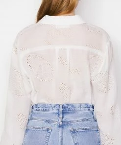 Cheapest π― Frame-denim π© Women Eyelet Tunic -- Blanc π 14 Frame-denim Women Eyelet Tunic -- Blanc