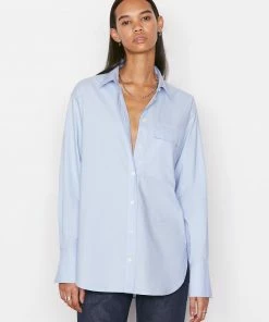 Frame-denim The Oversized Vacation Shirt -- Chambray Blue