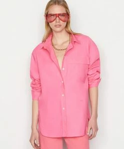 Deals π Frame-denim The Oversized Vacation π Shirt -- Hot Pink π 11 Frame-denim The Oversized Vacation Shirt -- Hot Pink