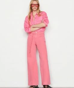 Frame-denim The Oversized Vacation Shirt -- Hot Pink