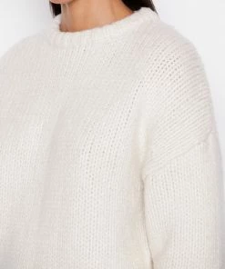 Frame-denim Women Oversized Crew Sweater -- Off White