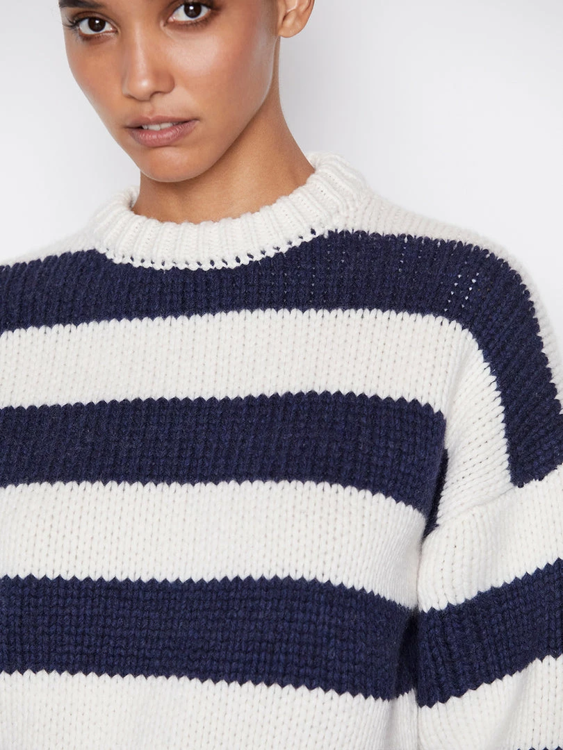 Brand new β Frame-denim Oversized Crew Sweater -- Navy Multi π© Women β¨ 3 Frame-denim Oversized Crew Sweater -- Navy Multi Women