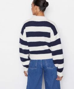 Brand new β Frame-denim Oversized Crew Sweater -- Navy Multi π© Women β¨ 7 Frame-denim Oversized Crew Sweater -- Navy Multi Women