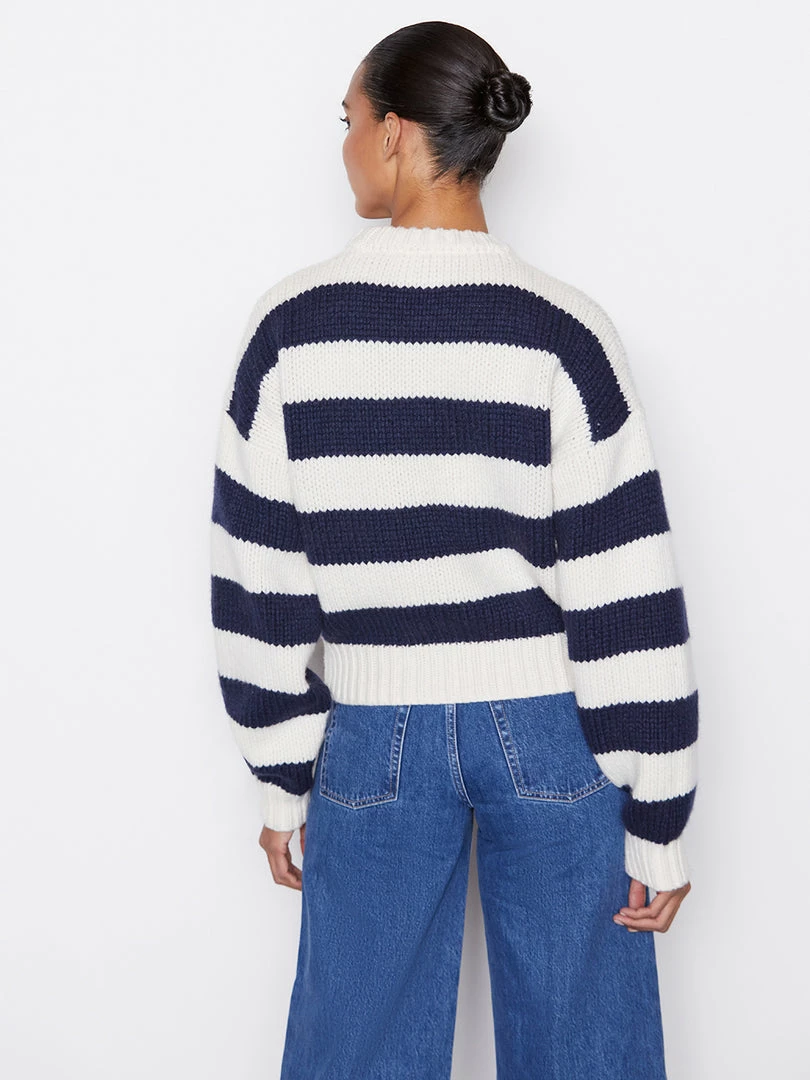 Brand new β Frame-denim Oversized Crew Sweater -- Navy Multi π© Women β¨ 4 Frame-denim Oversized Crew Sweater -- Navy Multi Women