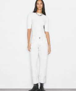 Frame-denim Mixed Rib Sweater -- Off White Women