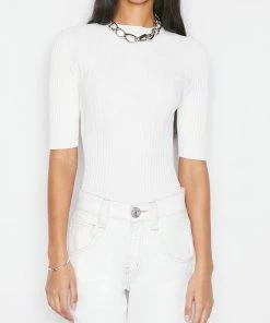 Frame-denim Mixed Rib Sweater -- Off White Women