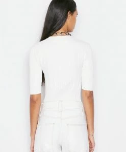 Frame-denim Mixed Rib Sweater -- Off White Women