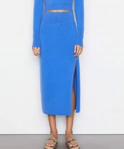 Frame-denim Women Compact Pencil Skirt -- Jet Stream