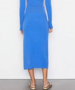 Frame-denim Women Compact Pencil Skirt -- Jet Stream