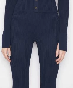 Frame-denim Crop Kick Sweater Pant -- Navy