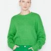 Frame-denim Oversized Crop Sweater -- Grass Green Women