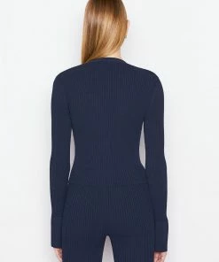 Frame-denim Women Button Front Cardi -- Navy