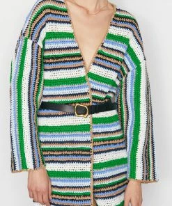 Frame-denim Hand Crochet Long Cardi -- Mixed Multi