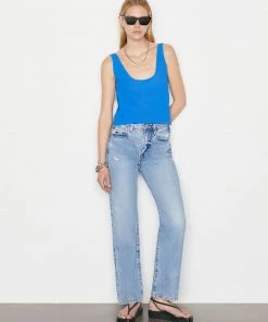 Frame-denim Women Crochet Tank -- Provence Blue