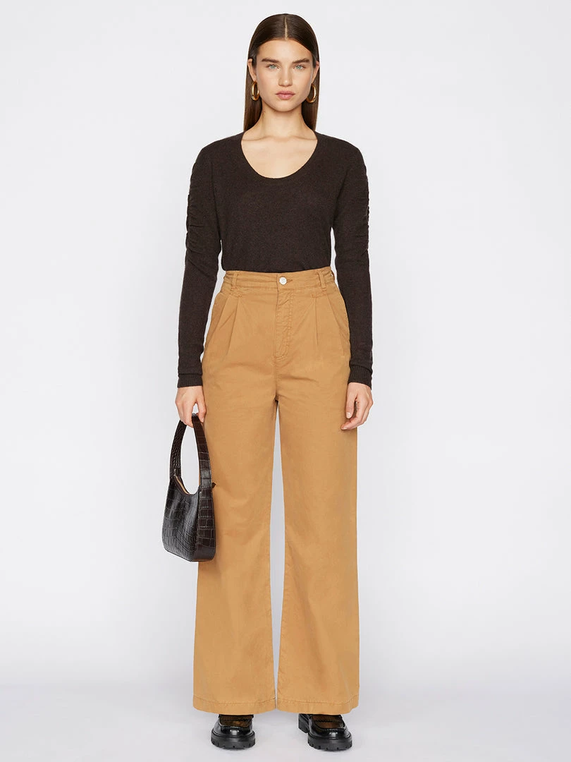 New β Frame-denim Long Sleeve Scoop Neck Sweater -- Americano π€© 2 Frame-denim Long Sleeve Scoop Neck Sweater -- Americano