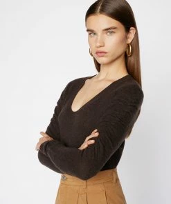 New β Frame-denim Long Sleeve Scoop Neck Sweater -- Americano π€© 8 Frame-denim Long Sleeve Scoop Neck Sweater -- Americano