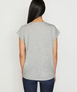 Frame-denim Women Le Mid Rise V Neck Tee -- Gris Heather
